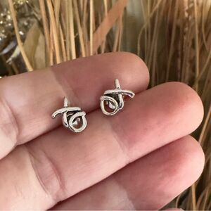 XO Sterling Silver Hugs And Kisses Stud Earrings